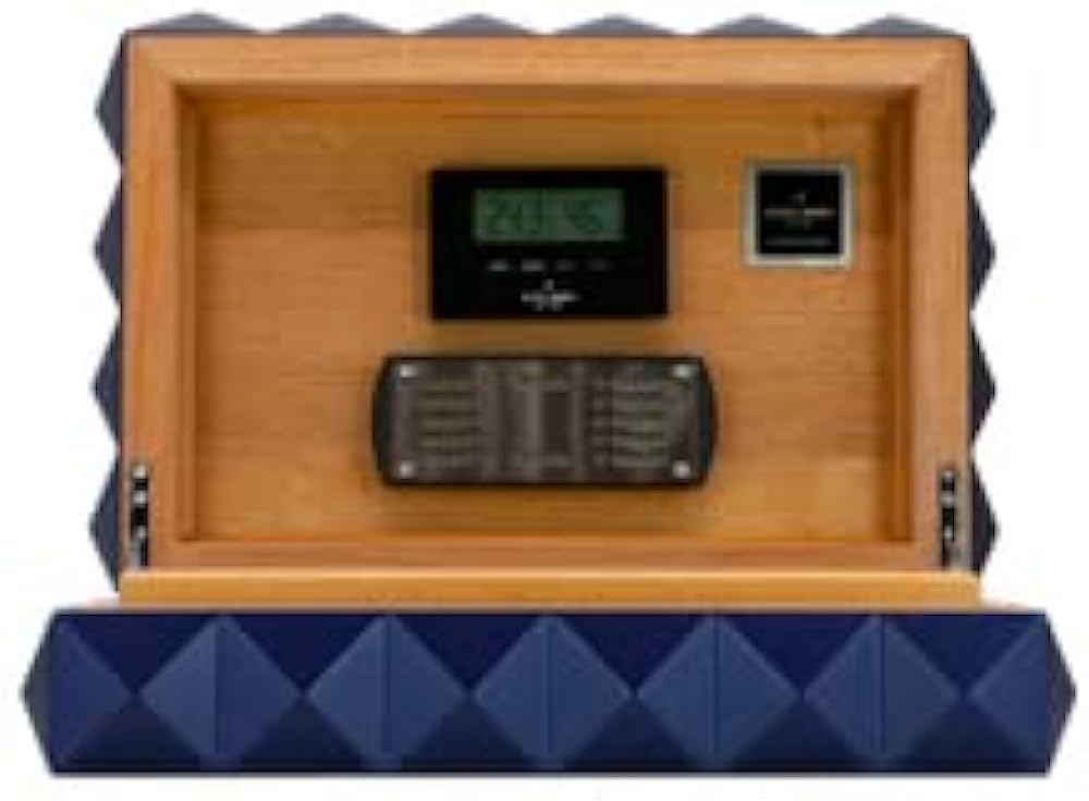 Colibri Quasar Cigar Humidor - Navy 40 Count
