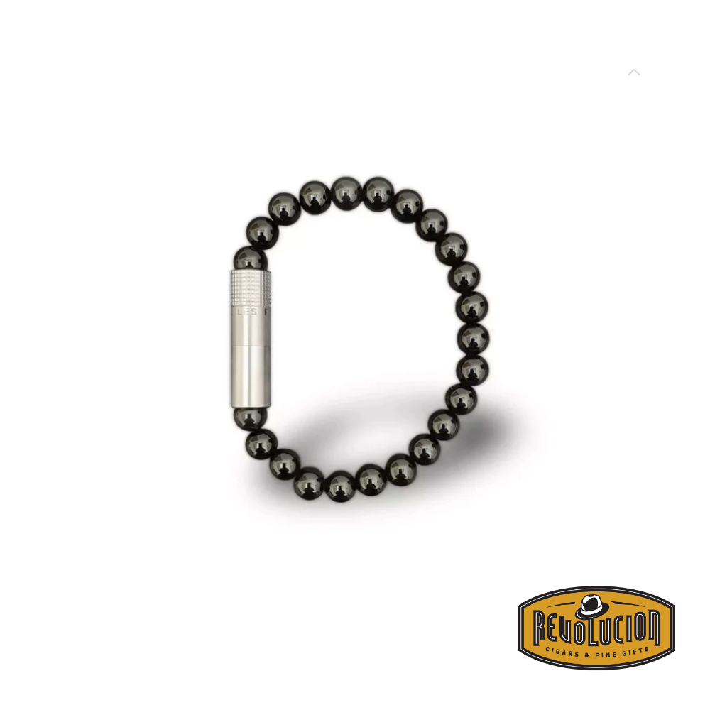 Les Fines Lames Punch Bracelet - Steel Black Onyx (L)