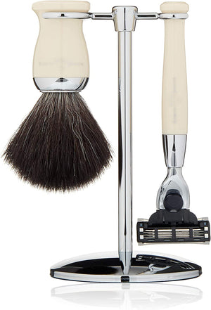 Edwin Jagger 36 Series 3pc Mach3 Ivory Synthetic Brush - Revolucion Lifestyle Vancouver - mens shaving and grooming products