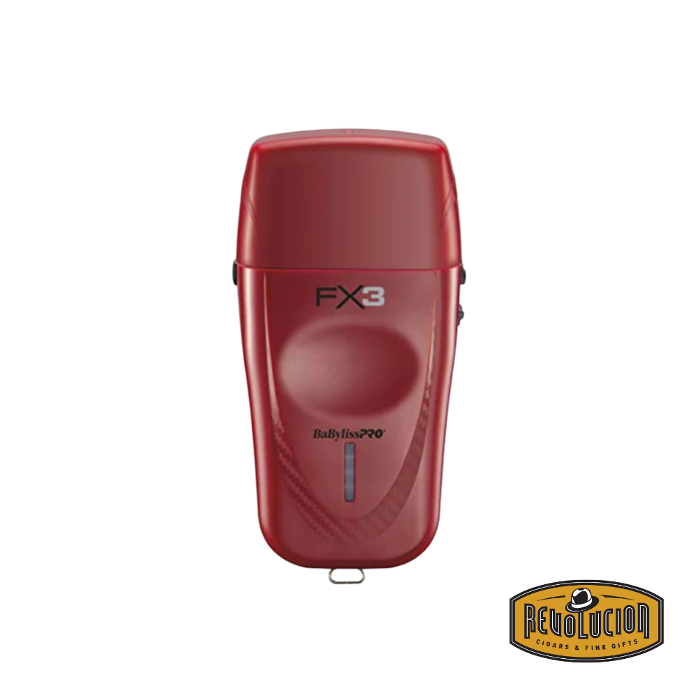 Babyliss Pro FX3 Foil Shaver – a sleek, professional-grade electric shaver in a bold red and black design, featuring dual foils and ergonomic contours for precision grooming.
