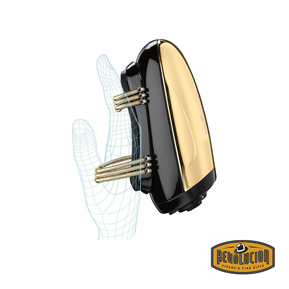 Side angle of the Babyliss Pro Vibefx massager being held in a hand, demonstrating ergonomic grip and handling.