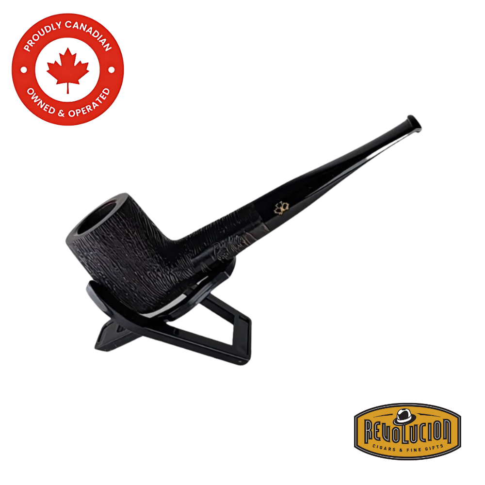 Brigham System Satinated #03 Smoking Pipe side view, highlighting its elegant curves and satin finish.