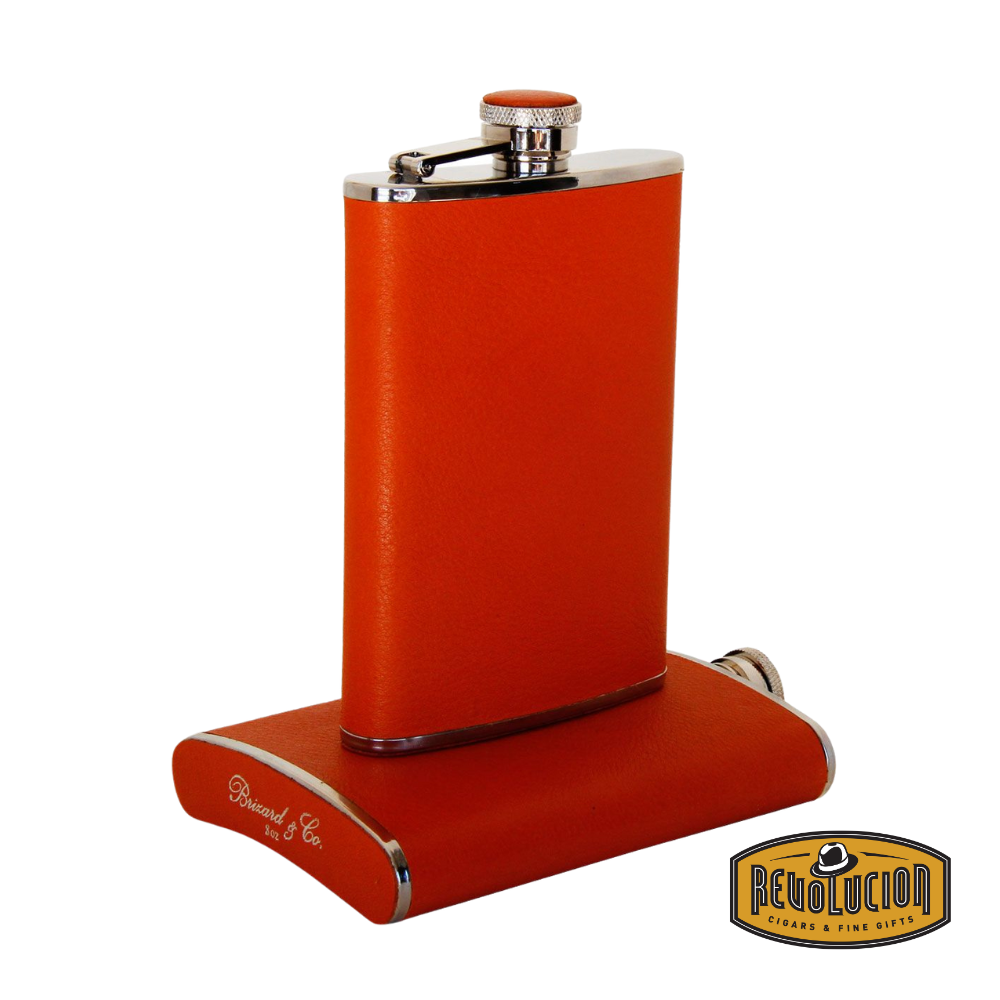 A luxurious Brizard & Co Flask in Racing Red, featuring a sleek and sophisticated design with premium craftsmanship. Perfect for carrying your favorite spirits in style.