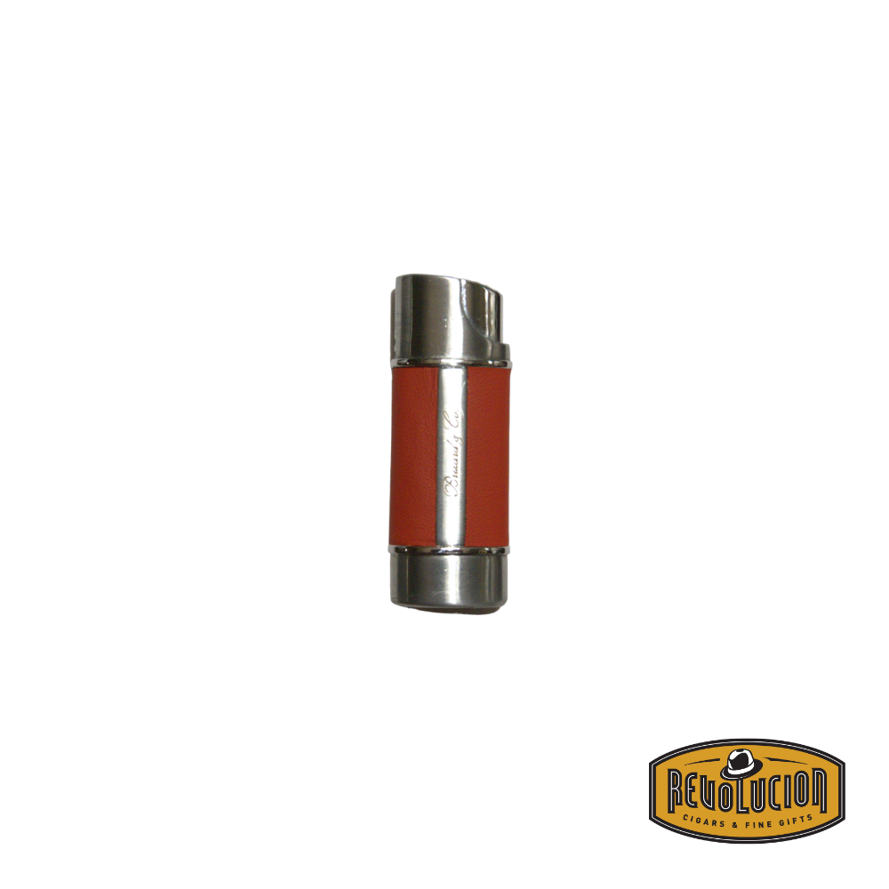 Brizard & Co Nano Single Flame Lighter in Racing Red, a compact luxury lighter with a precision flame and sleek modern design.