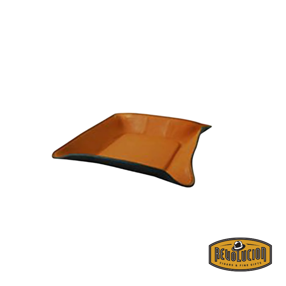 Brizard & Co Valet Leather Tray in Sweden Tan/Brown, featuring a refined tan leather exterior with a rich brown interior for a classic and sophisticated look.