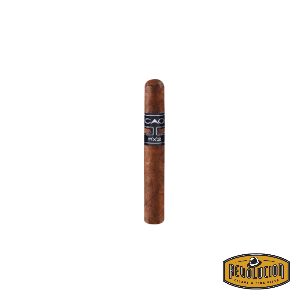 CAO Mx2 Daggers Maduro short panetela cigars with dual wrappers and rich Nicaraguan blend.