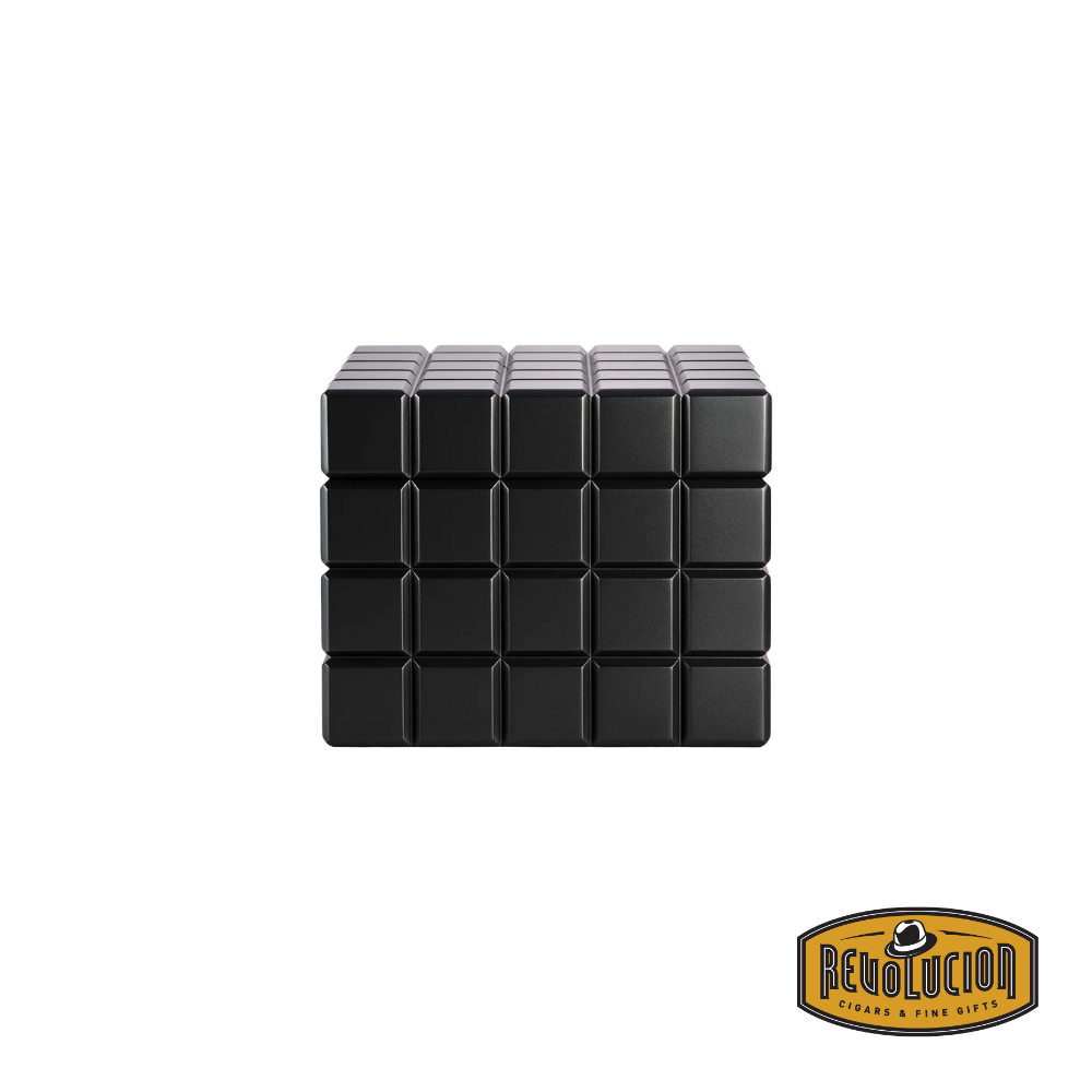 Colibri Heritage Cube Humidor - 80 Count in Black, offering a timeless and elegant look, perfect for storing and preserving premium cigars.