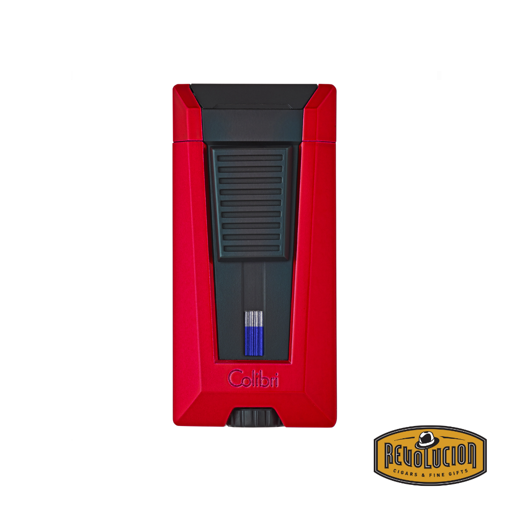 Colibri Stealth 3 Triple Flame Cigar Lighter in Red, featuring a bold and modern front design.