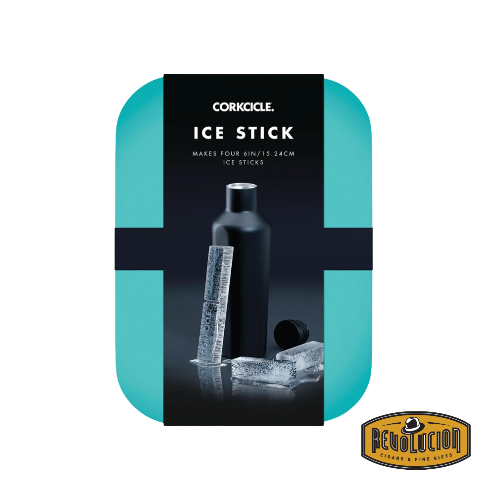 A neatly packaged Corkcicle Ice Stick box, designed for crafting long-lasting ice sticks to keep beverages perfectly chilled.