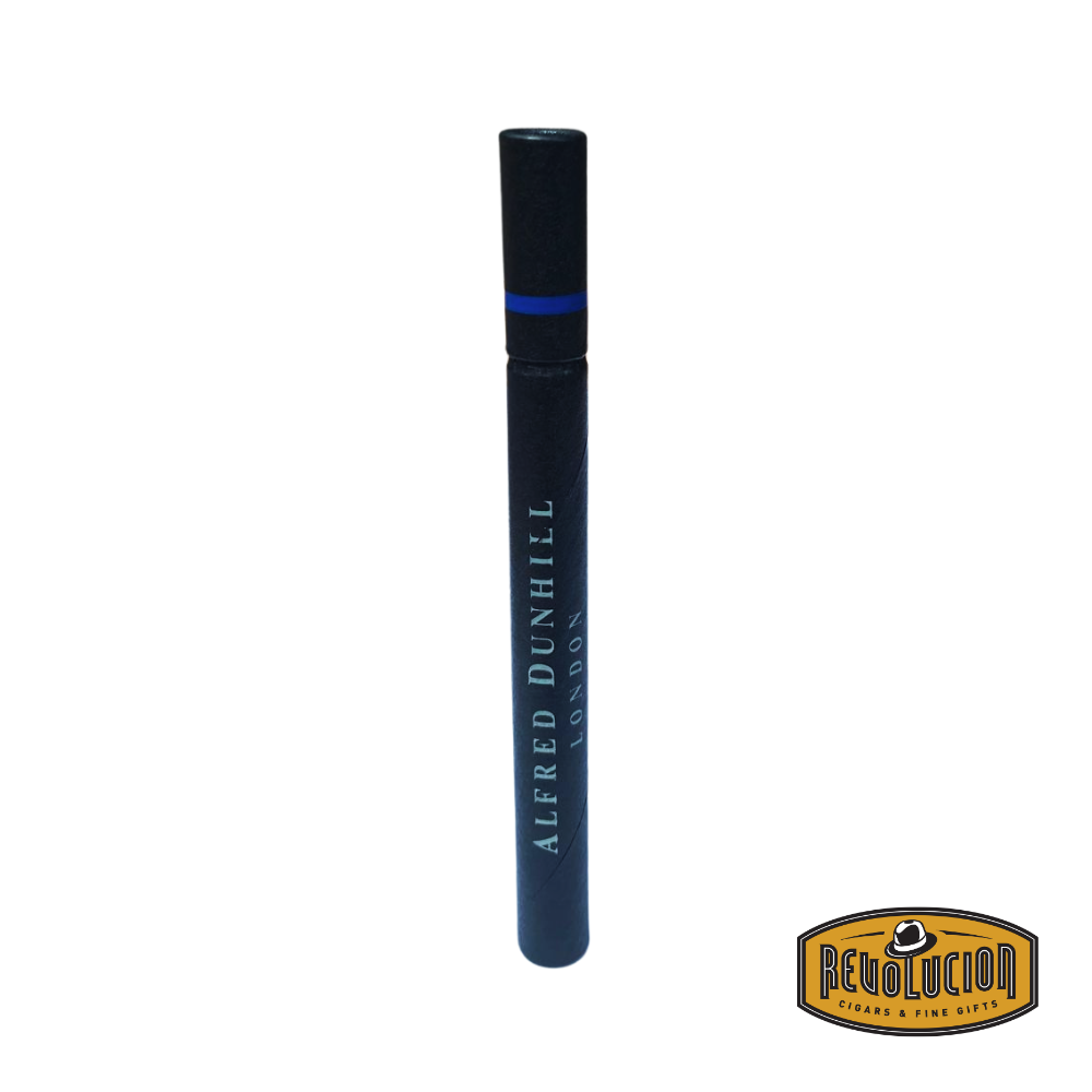 Dunhill Blue Fine ballpoint pen refill with black body and blue band, designed for Alfred Dunhill writing instruments.