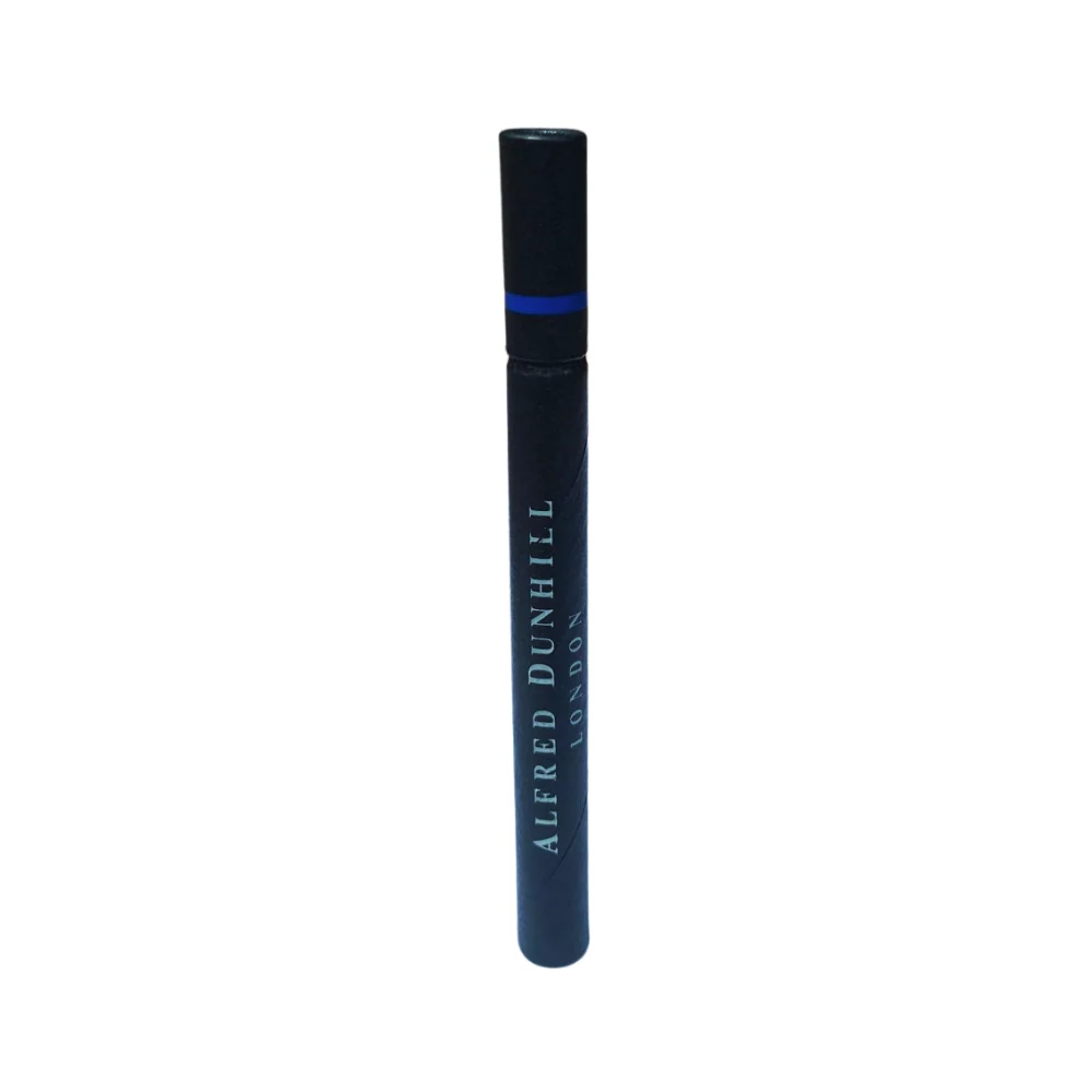 Dunhill Blue Fine ballpoint pen refill with black body and blue band, designed for Alfred Dunhill writing instruments.