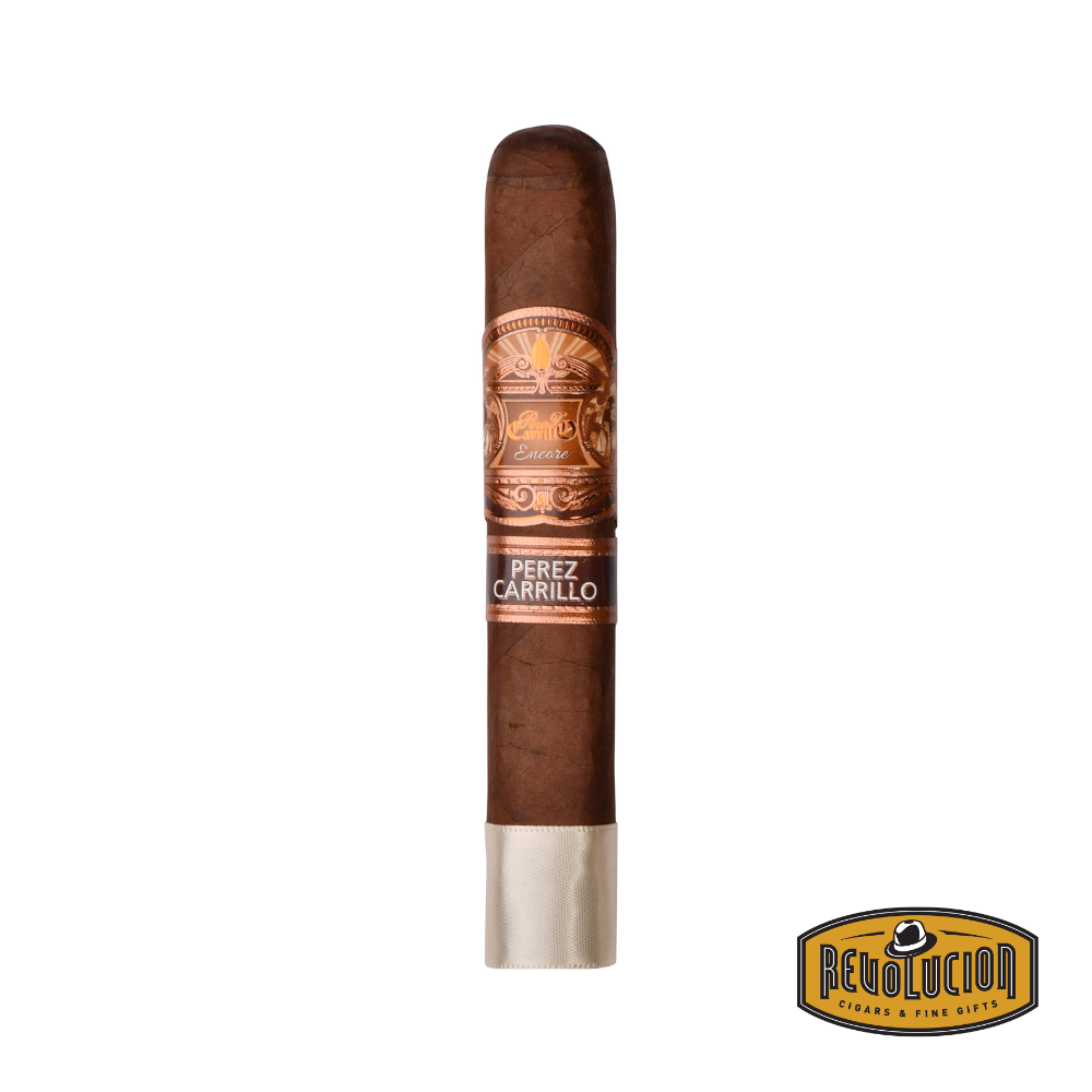 EP Carrillo Encore Majestic Robusto – medium strength Nicaraguan cigar with box-pressed shape, smooth wrapper, and balanced notes of spice, cedar, and cream.
