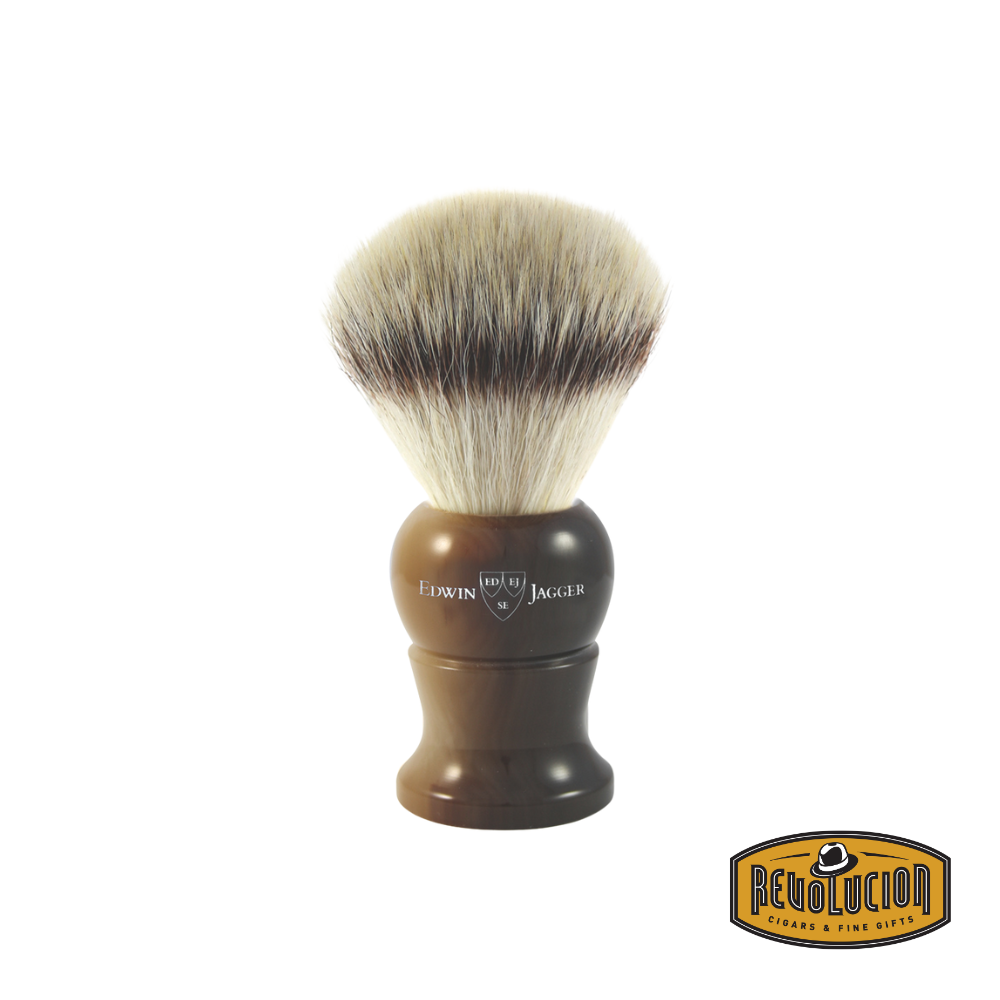 Edwin Jagger Light Horn XL Synthetic Shaving Brush – extra-large grooming brush featuring a light horn-style handle and high-performance synthetic bristles.