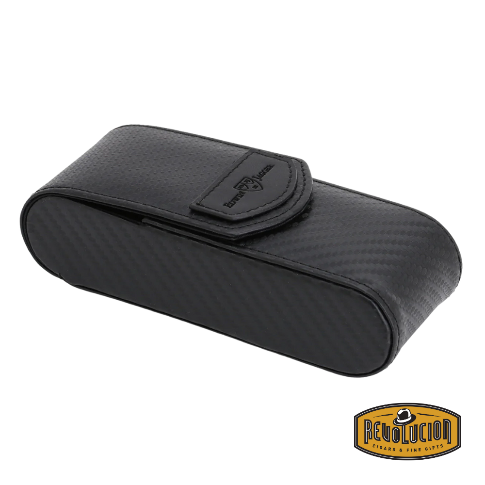Open Edwin Jagger Carbon Fiber Mach3 Razor Case displaying interior padding