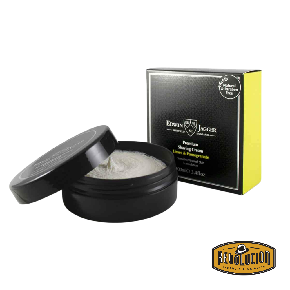Edwin Jagger Shaving Cream in Lime & Pomegranate scent tube.