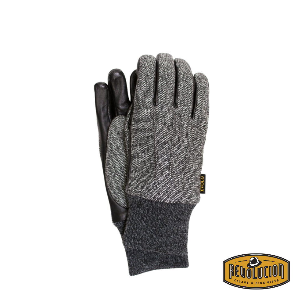Evolg men's stylish leather gloves in elegant gray, made from high-quality leather for a sophisticated and versatile style. Available in size M.