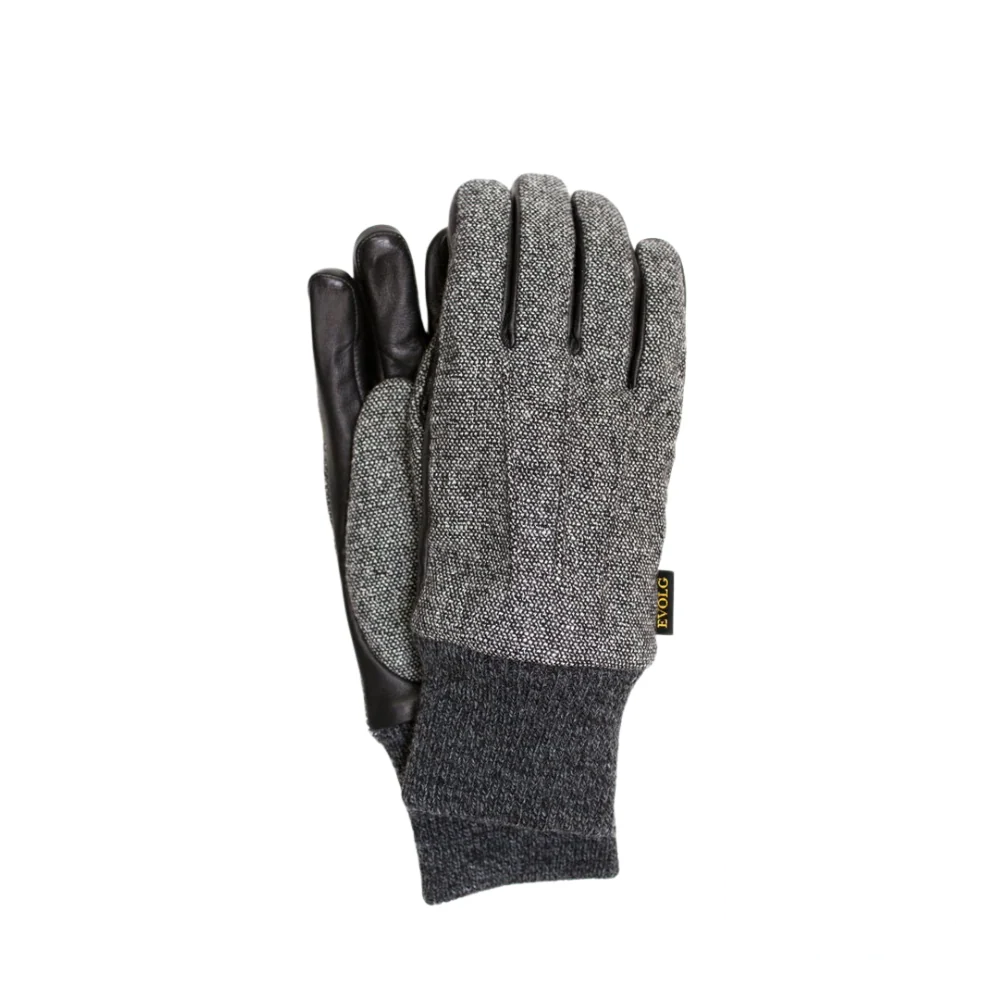 Evolg men's stylish leather gloves in elegant gray, made from high-quality leather for a sophisticated and versatile style. Available in size M.