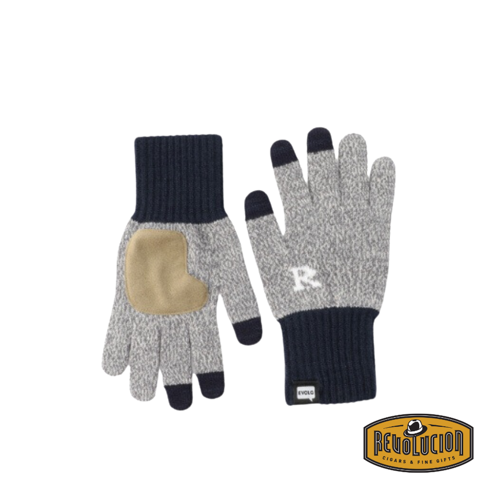 Evolg unisex casual knitted gloves in a stylish blue and gray color combination, offering warmth, comfort, and a modern design for everyday wear.