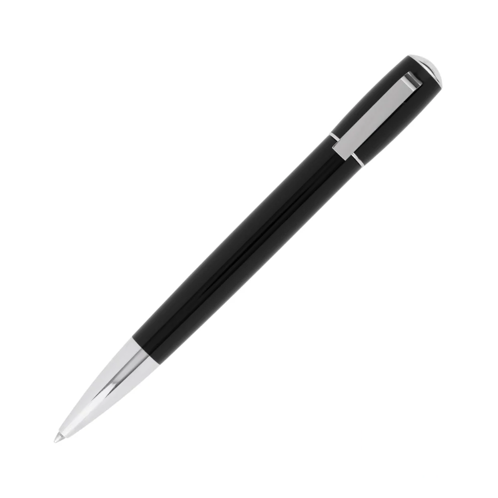 Hugo Boss Ace Ballpoint Pen in black, featuring a sleek, modern design with a smooth writing experience.