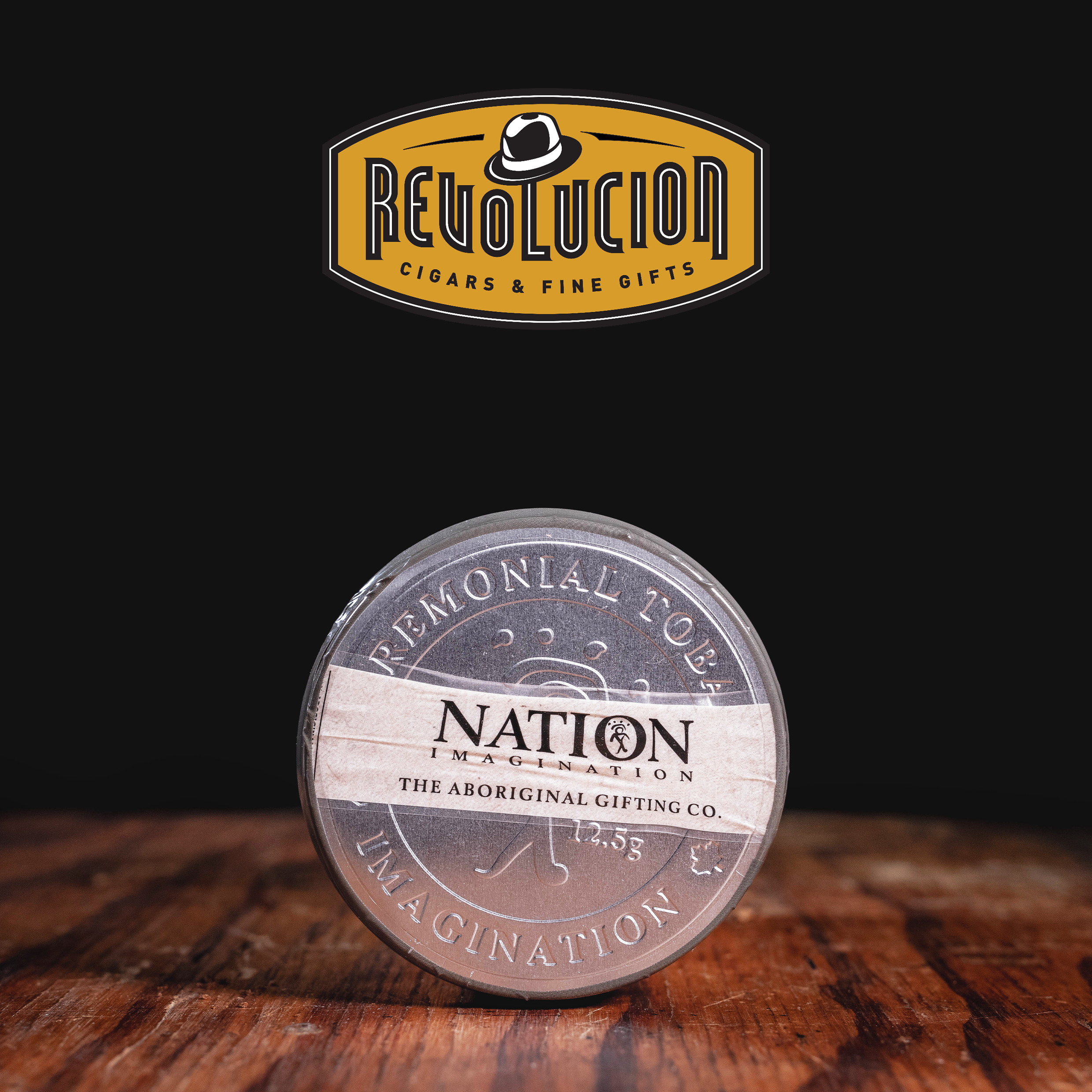 Front view of Imagination Ceremonial Tobacco 50g can, showcasing its label design.