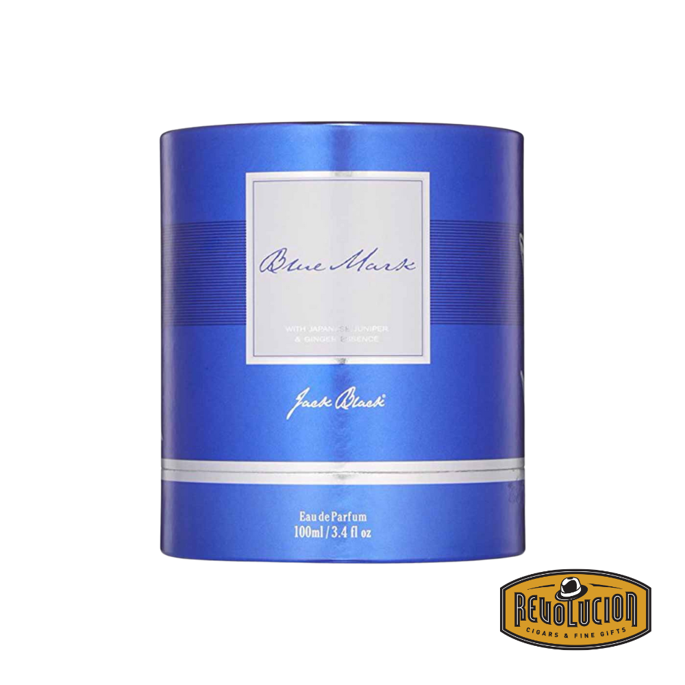 Jack Black Blue Mark Eau de Parfum box, showcasing the refined and sophisticated branding.