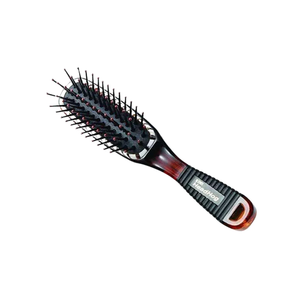 Kent Mini Hog Brush with cushion tip, compact size ideal for on-the-go grooming.
