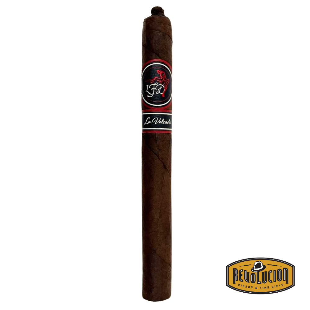 LFD La Volcada Churchill – medium-full strength Dominican cigar with bold flavors, expert craftsmanship, and a striking dark wrapper.