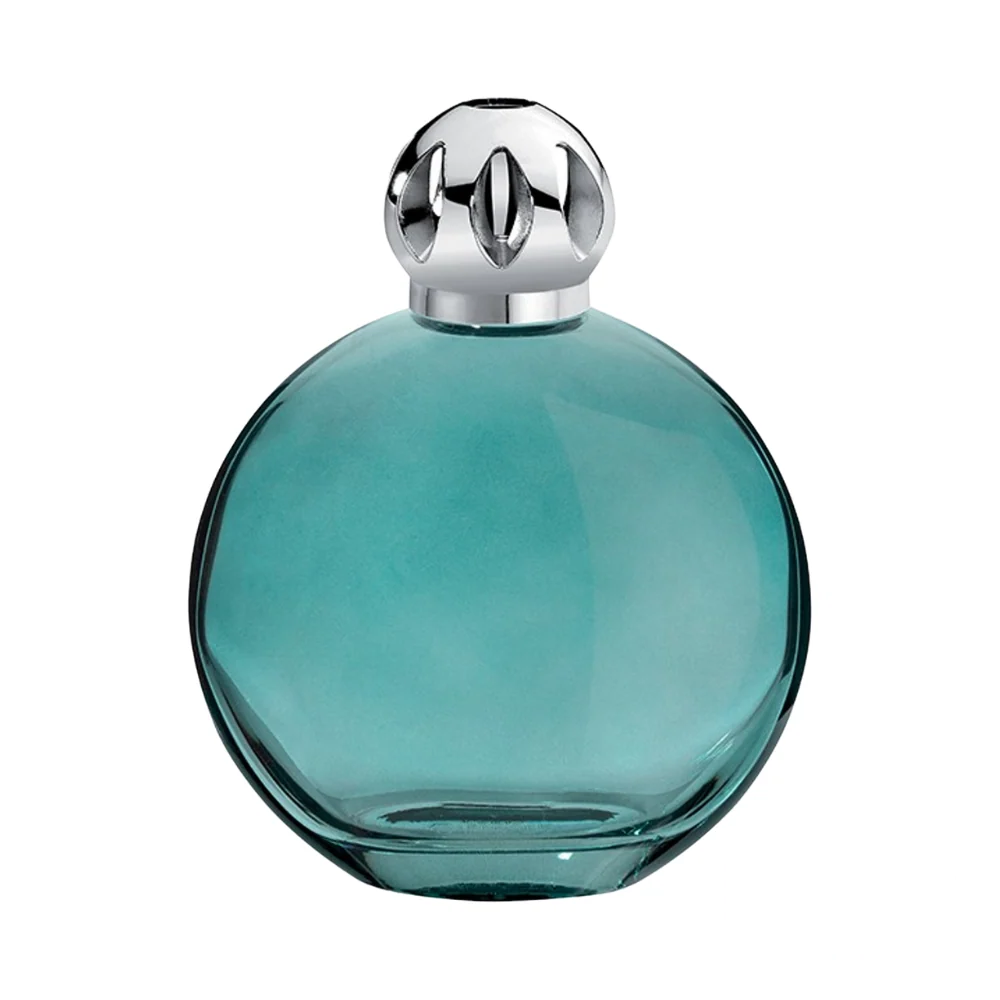 Lampe Berger Green Bubble diffuser lamp with a textured glass design and elegant silver cap.