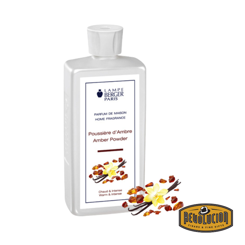 Lampe Berger Amber Powder Refill – A bottle of Lampe Berger home fragrance refill featuring a warm and luxurious amber scent.