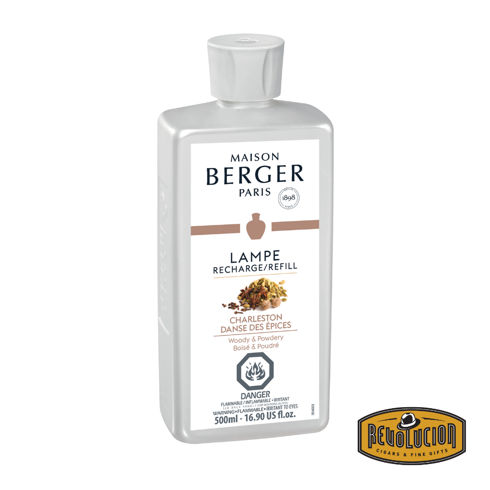 Lampe Berger Charleston Refill – A bottle of Lampe Berger home fragrance refill in the sophisticated Charleston scent.