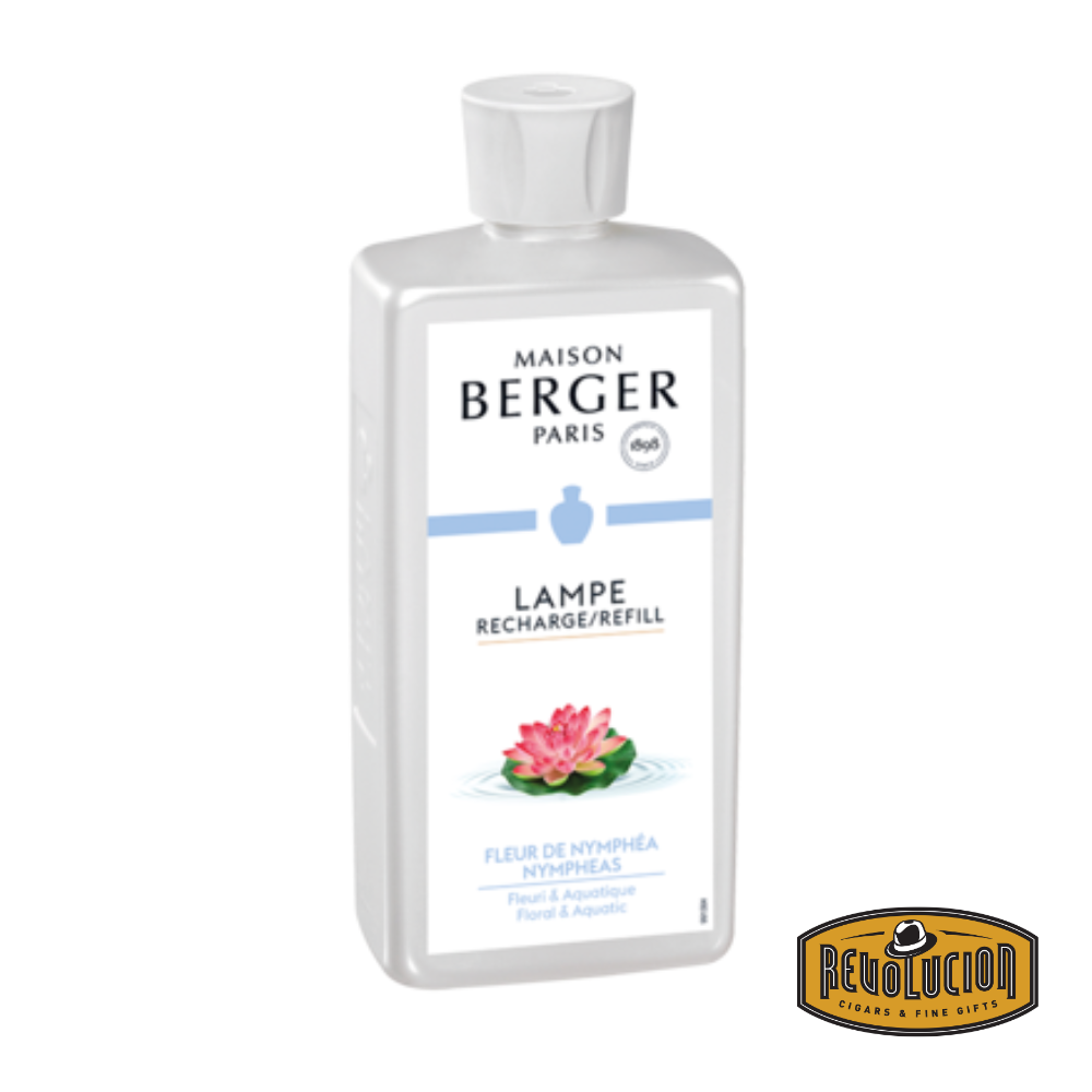 Lampe Berger Nympheas Refill – A bottle of Lampe Berger home fragrance refill in the delicate Nympheas scent.