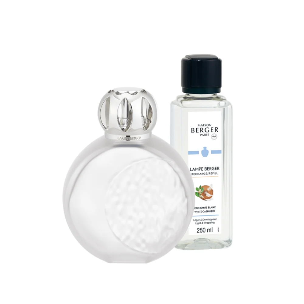 Maison Berger Astral Home Fragrance Lamp Gift Set – Frosted lamp and gift bottle presented together for a luxurious fragrance experience.