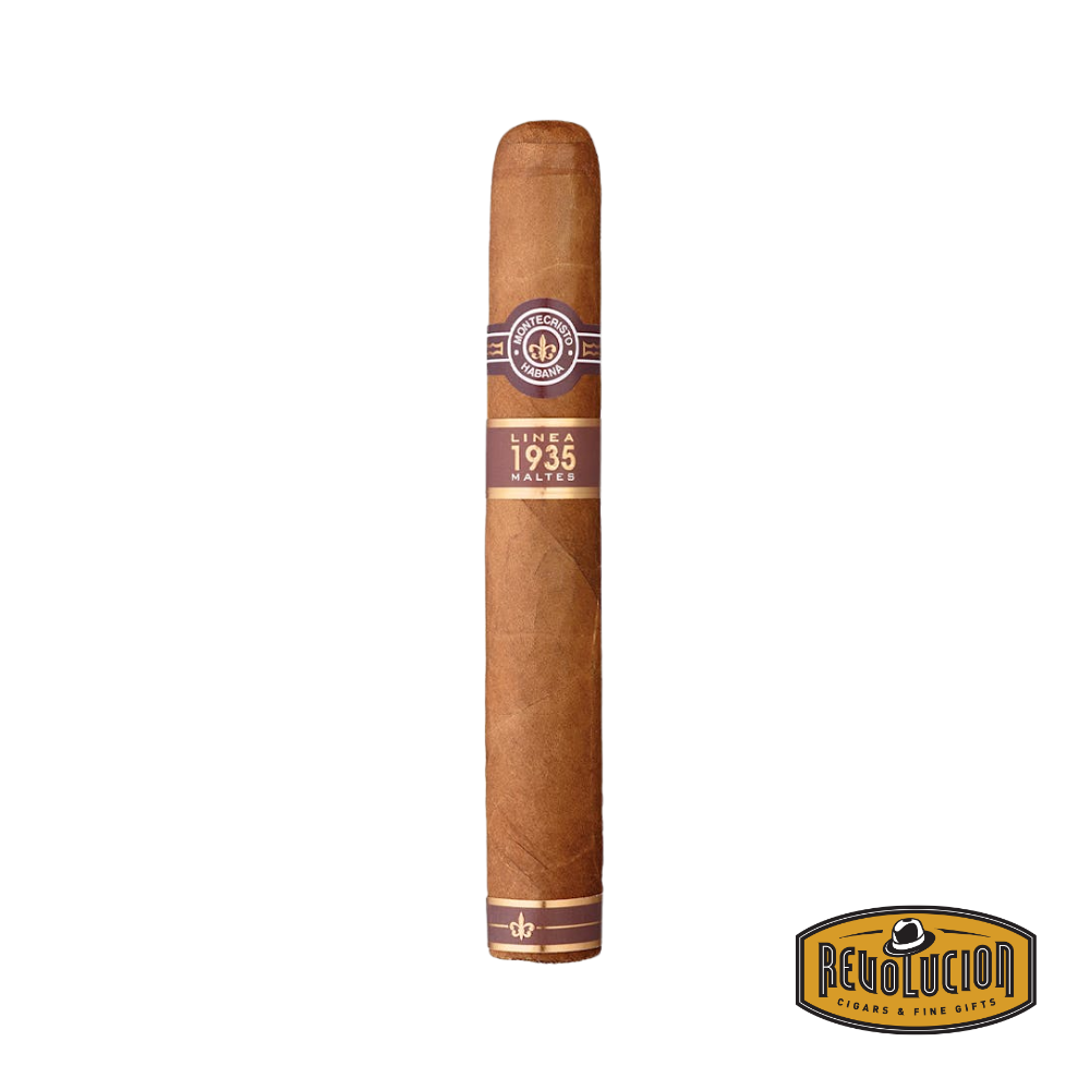 Montecristo Linea 1935 Maltes Toro Cuban cigar with a medium strength body, showcasing a refined, hand-rolled finish and rich tobacco wrapper.
