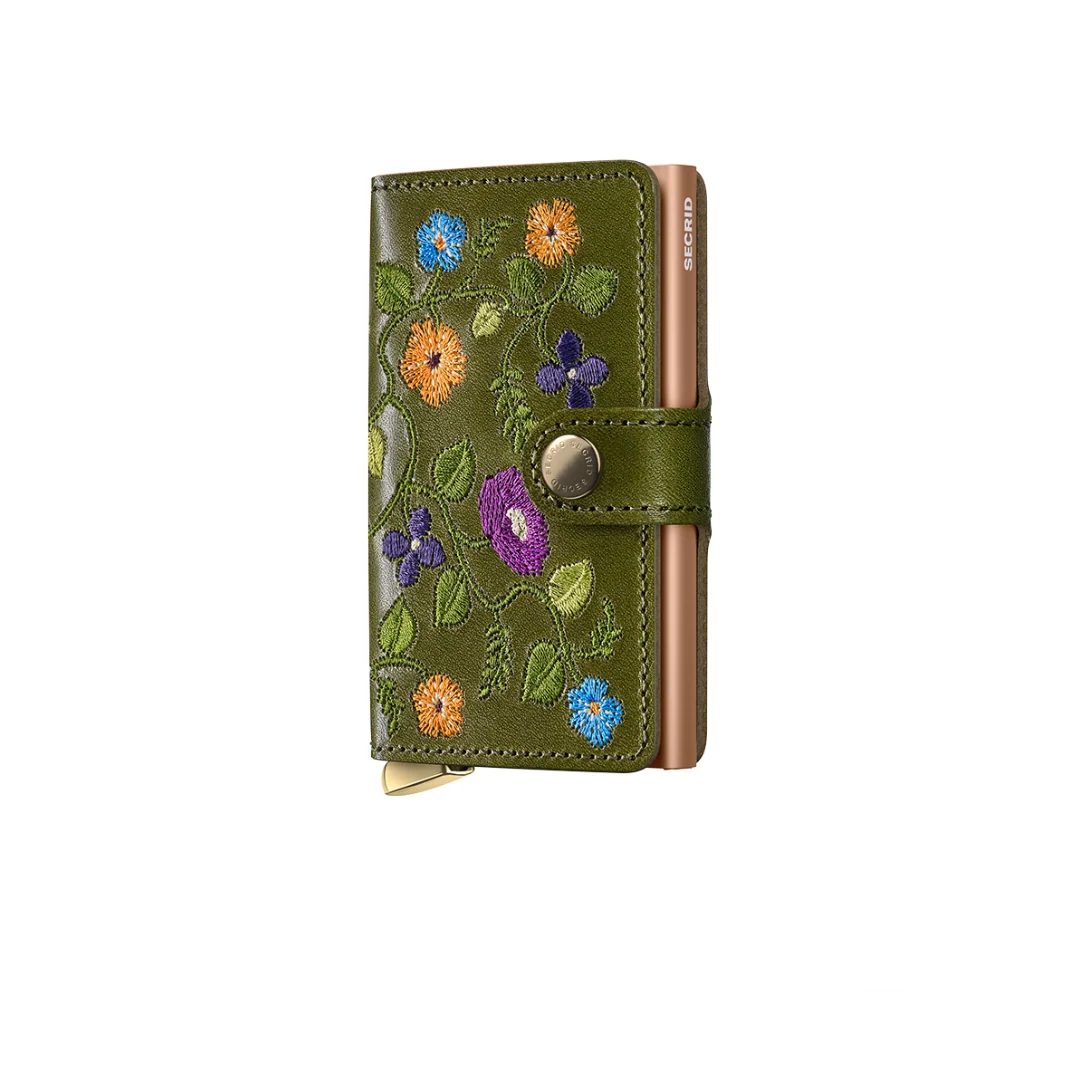 Secrid Miniwallet Floral Premium+ Olive