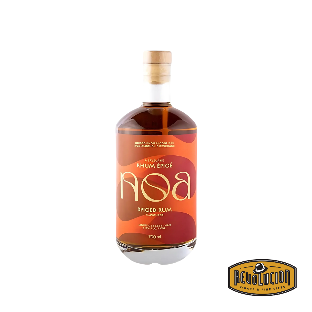 NOA Spiced Rum Non-Alcoholic 700 ml bottle on a white background.