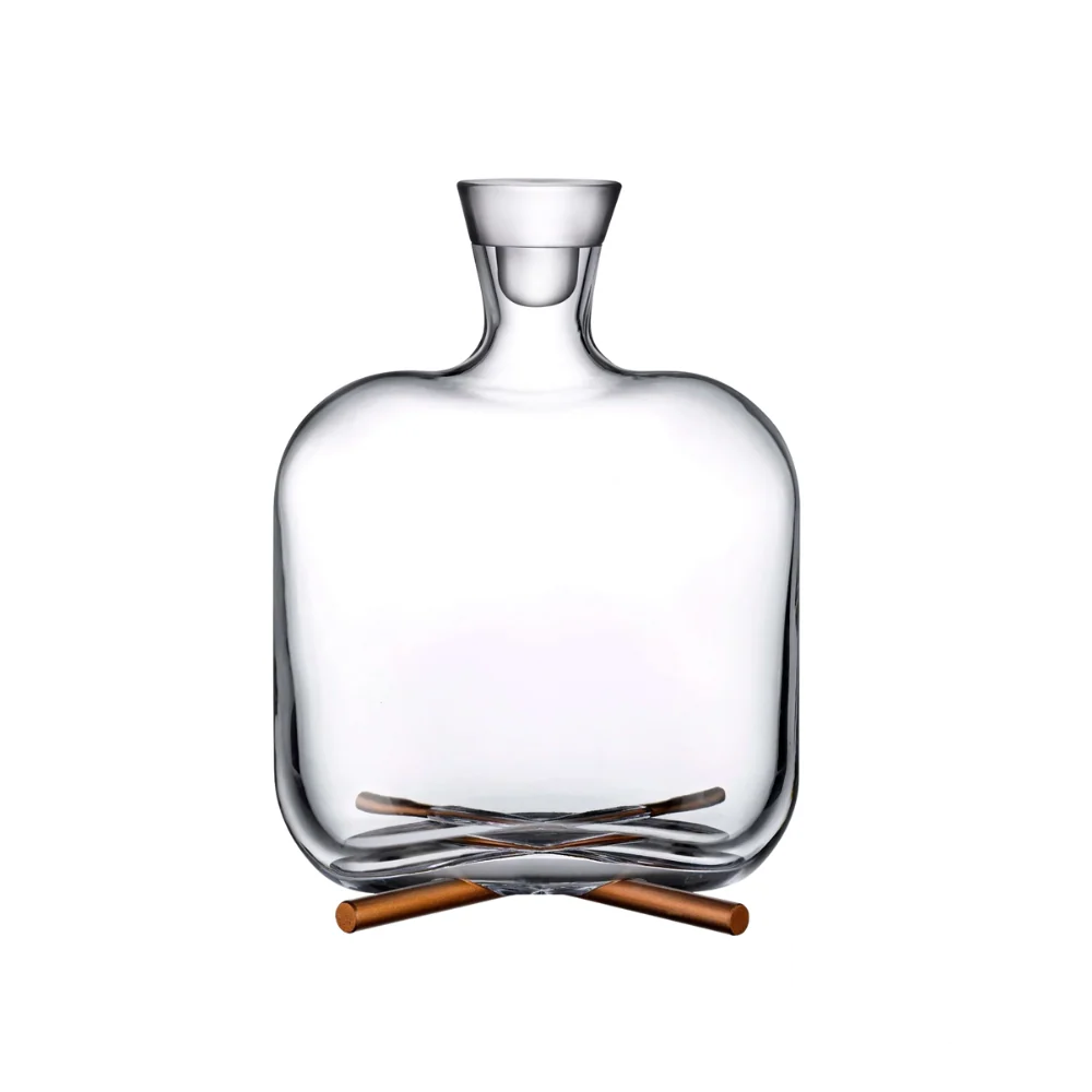 Nude Camp Whiskey Carafe empty, highlighting its sleek, modern craftsmanship and refined silhouette, ideal for any whiskey enthusiast’s collection.