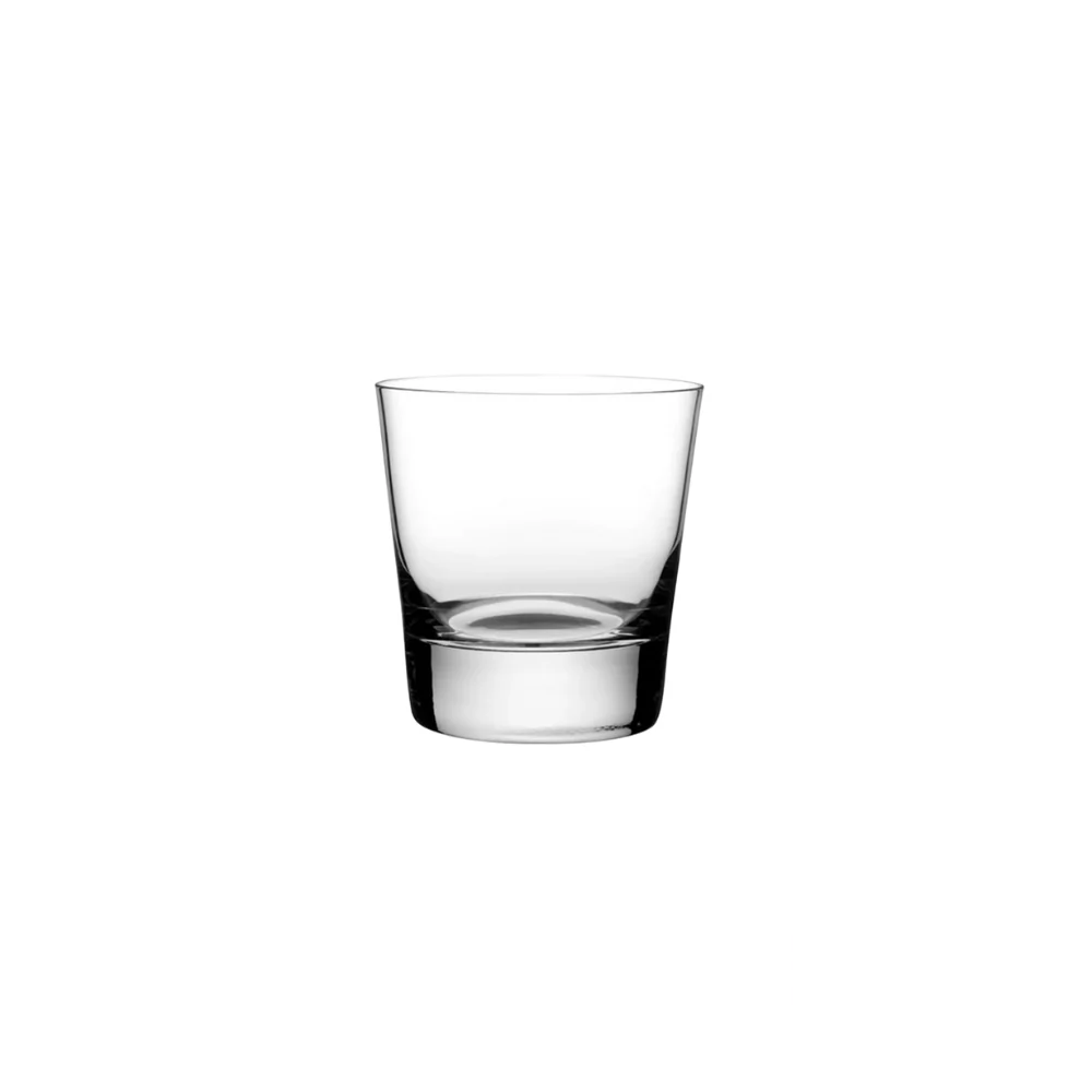 Nude Square & Rocks V Whiskey glass, a refined and minimalist tumbler designed to complement the decanter, ideal for savoring fine spirits.