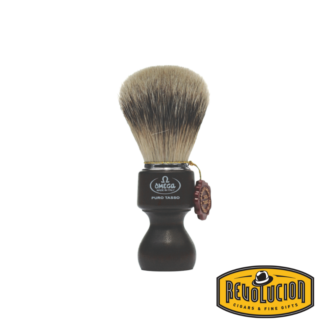 Omega Pure Badger Shaving Brush with Chrome Ring