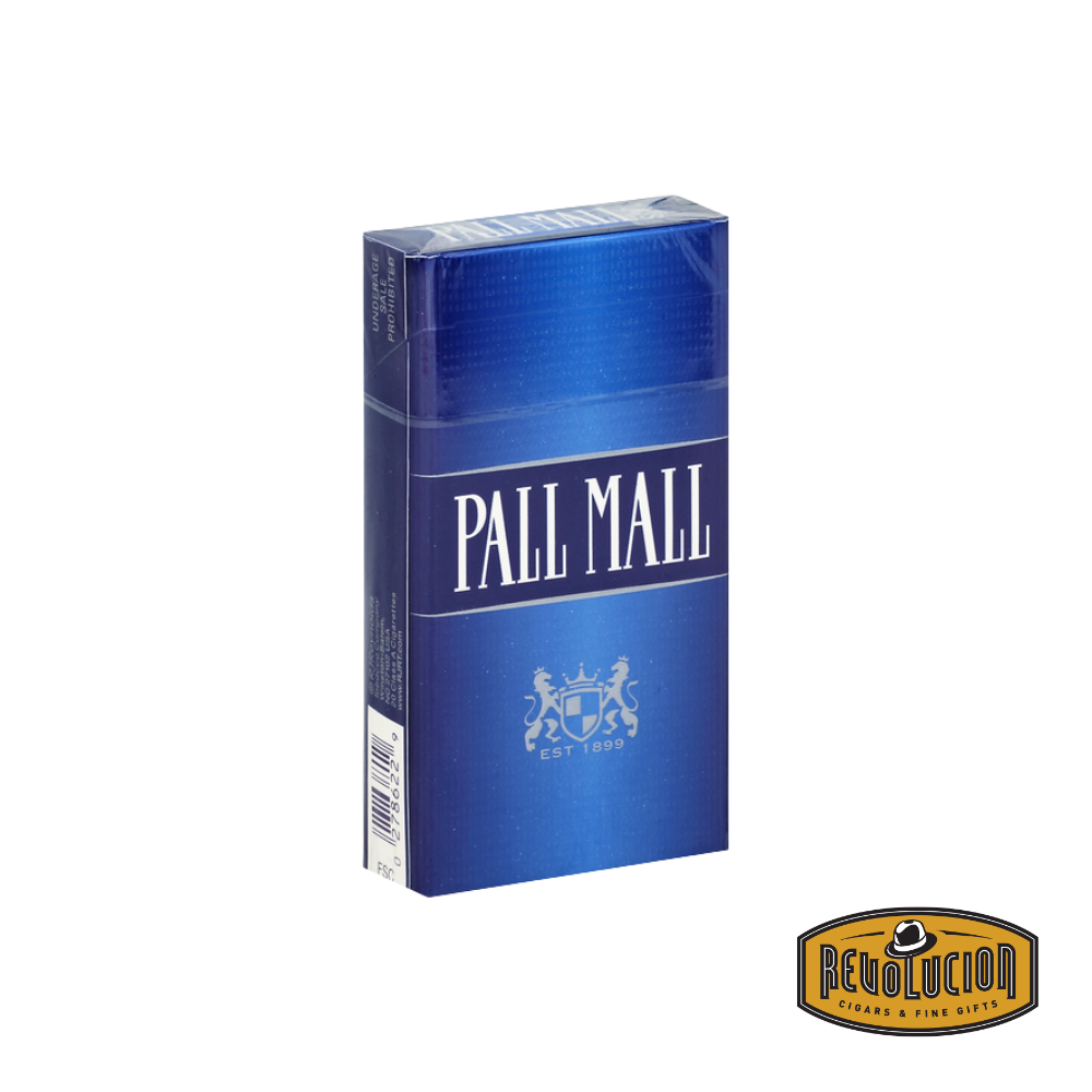 Pack of Pall Mall Smooth (Blue) King Size Cigarettes with a sleek blue design and bold Pall Mall branding.