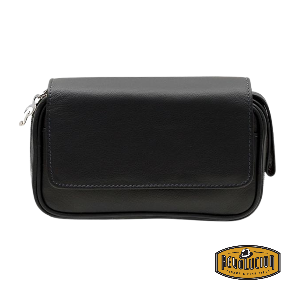Closed view of the Peterson Avoca 2 Pipes & Accessory Pouch, showcasing its elegant and compact design.