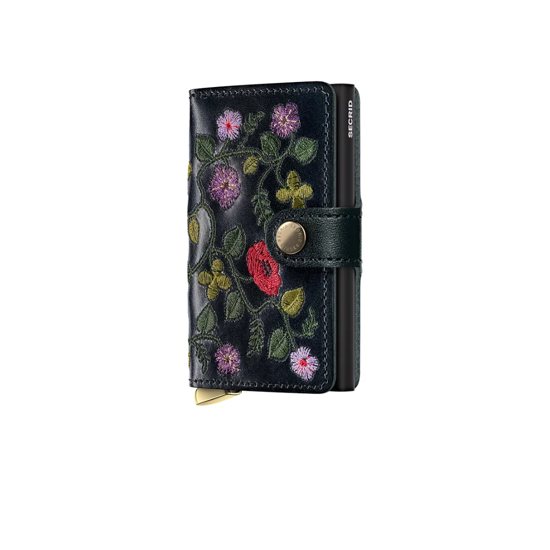 Secrid Miniwallet Floral Premium+ Black