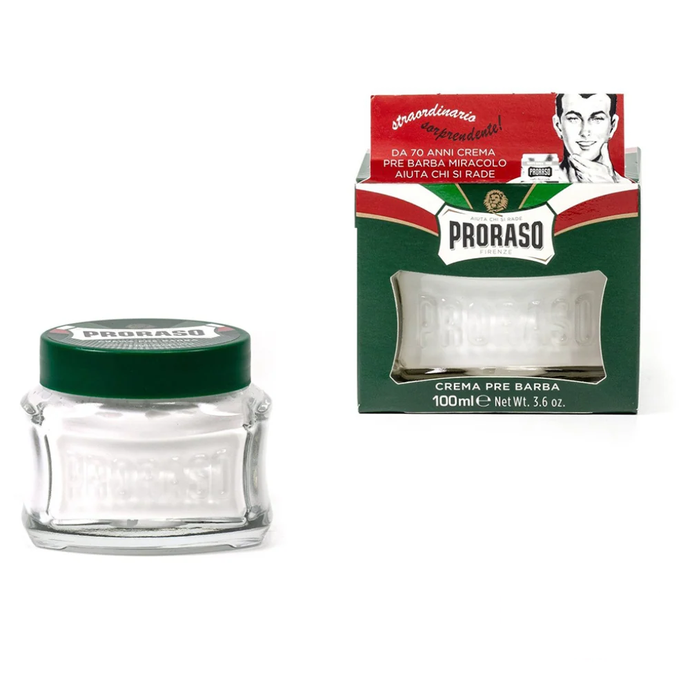 Proraso Pre and After Shave Cream Eucalyptus Oil and Menthol 100 ml front view.