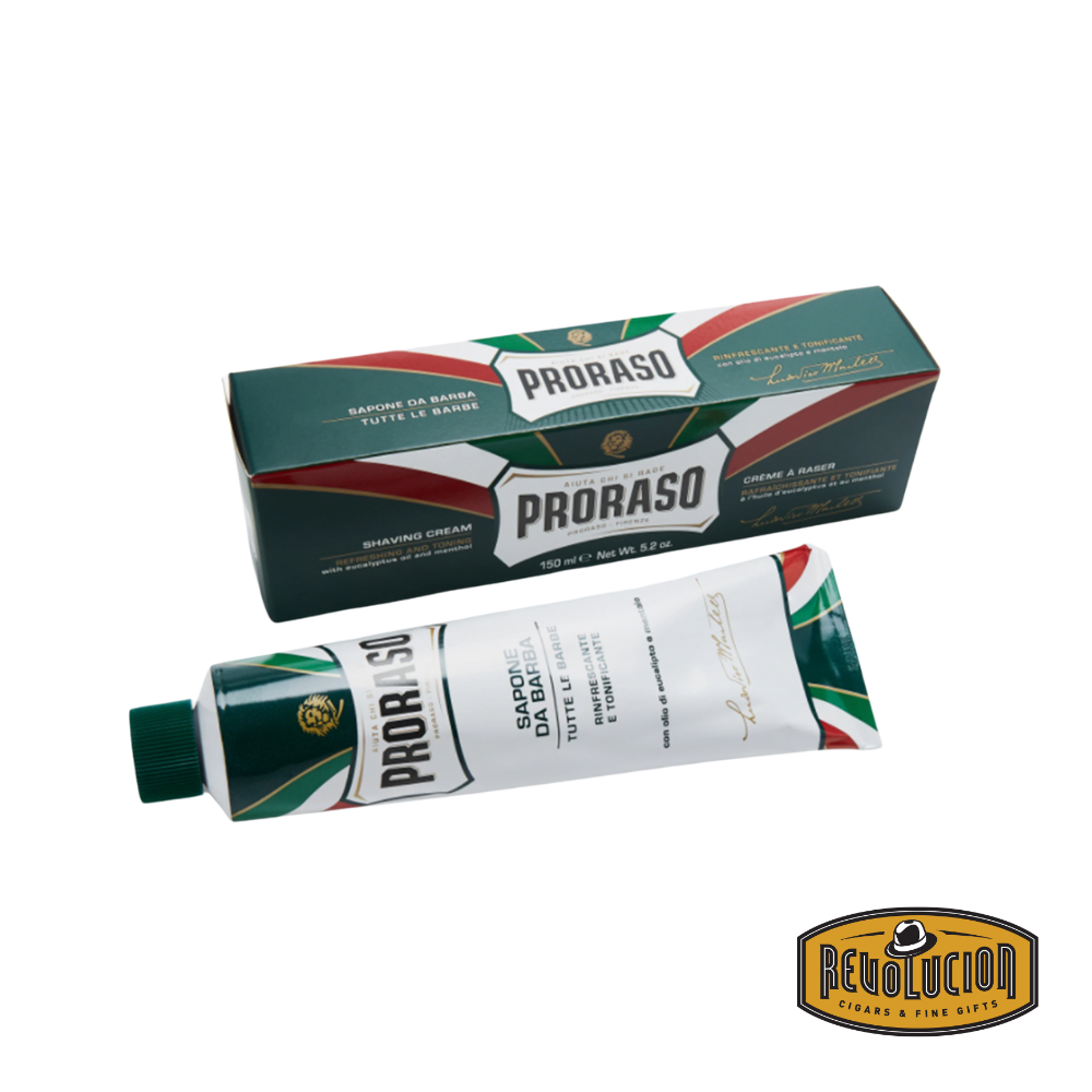 Proraso Shaving Cream Eucalyptus and Menthol 150 ml tube.