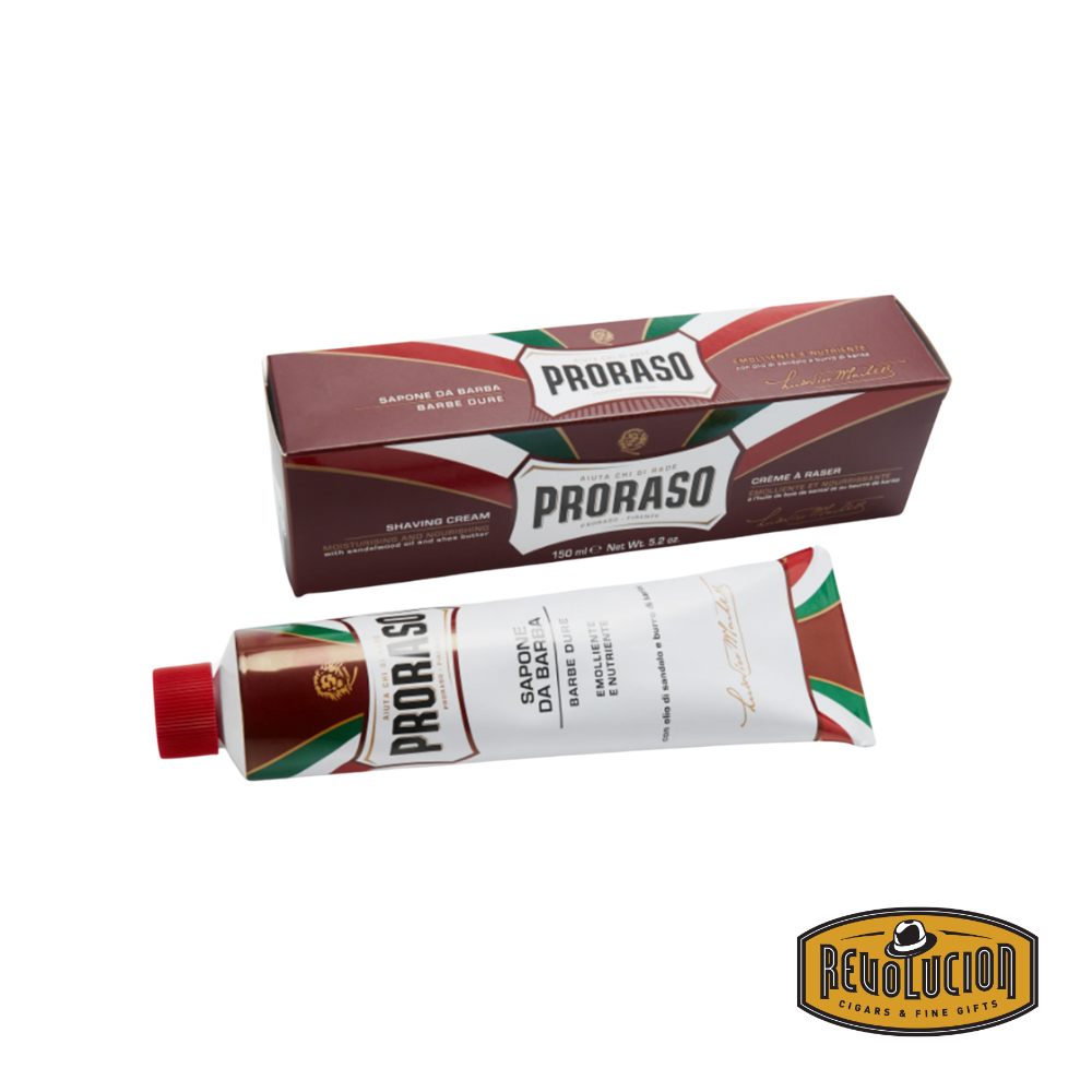 Proraso Shaving Cream Sandalwood Oil and Shea Butter 150 ml tube.