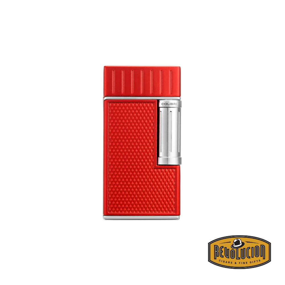 Briquet Colibri Julius à double flamme - Rouge et chromé