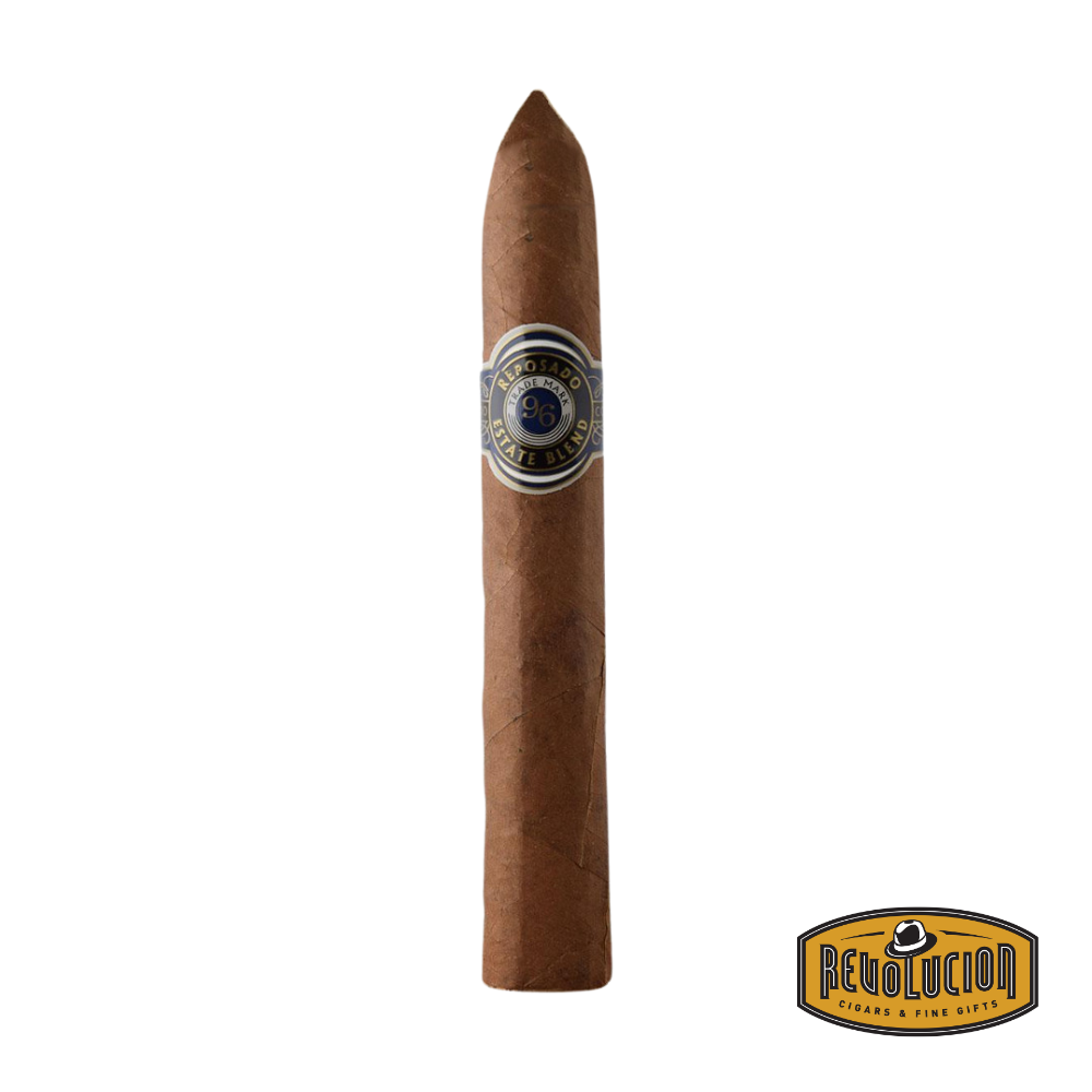 Reposado Estate Blend Colorado Torpedo cigar with a mild-medium strength profile and smooth Colorado wrapper, handcrafted in the Dominican Republic.