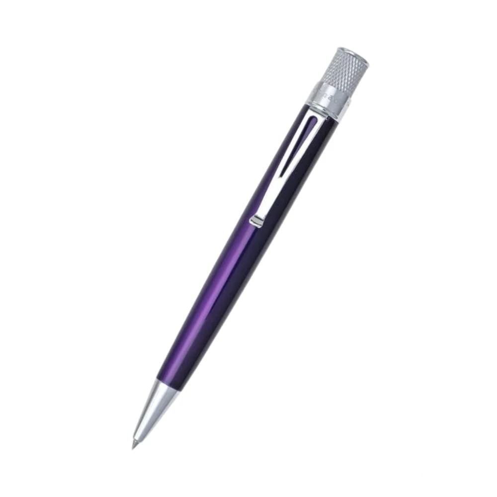 Retro 51 Tornado Classic Lacquers Purple Pen with a sleek, glossy finish and a smooth rollerball tip, designed for effortless writing and timeless style.