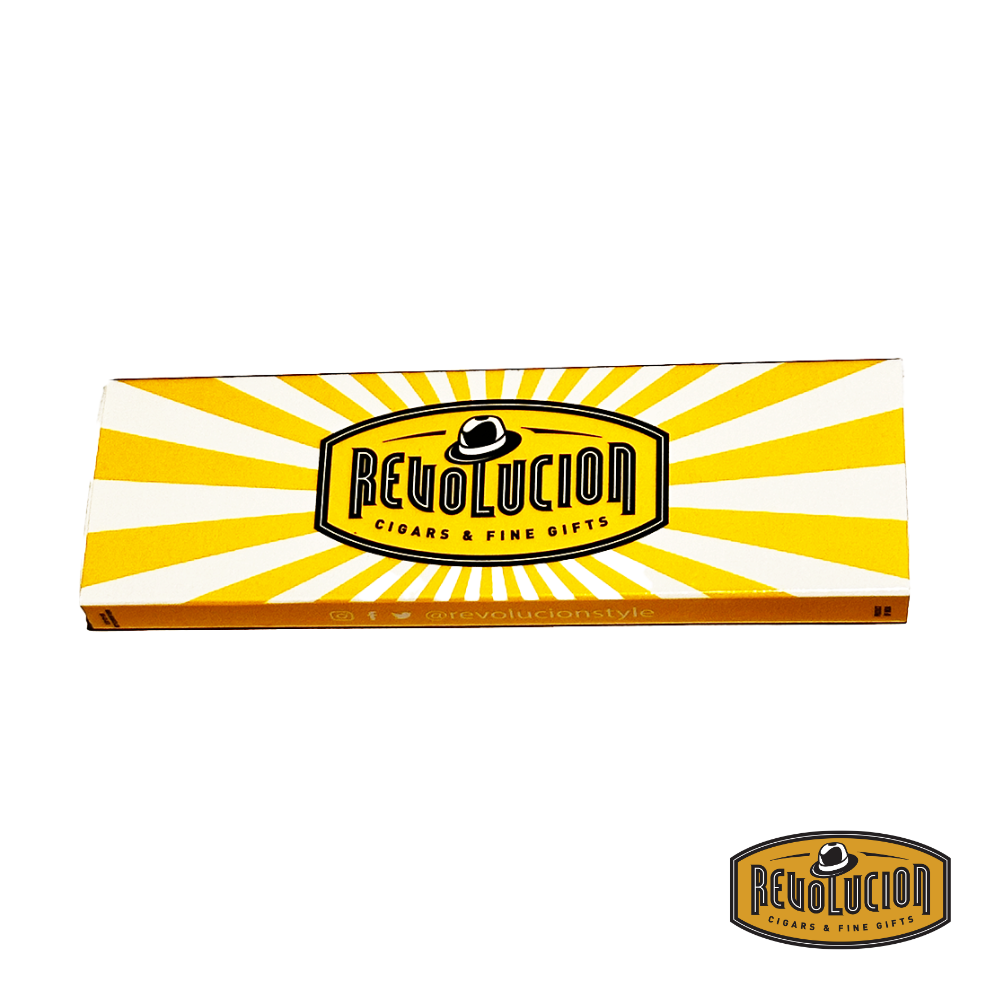 A clear view of the matchbox’s front design, highlighting branding and premium quality.