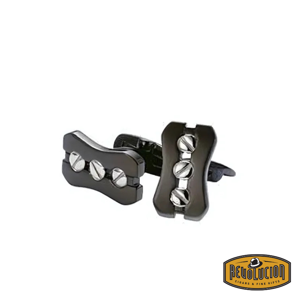 Rochet Asic cufflinks featuring a modern geometric design with a sleek metallic finish, perfect for adding a sophisticated touch to any formal ensemble.