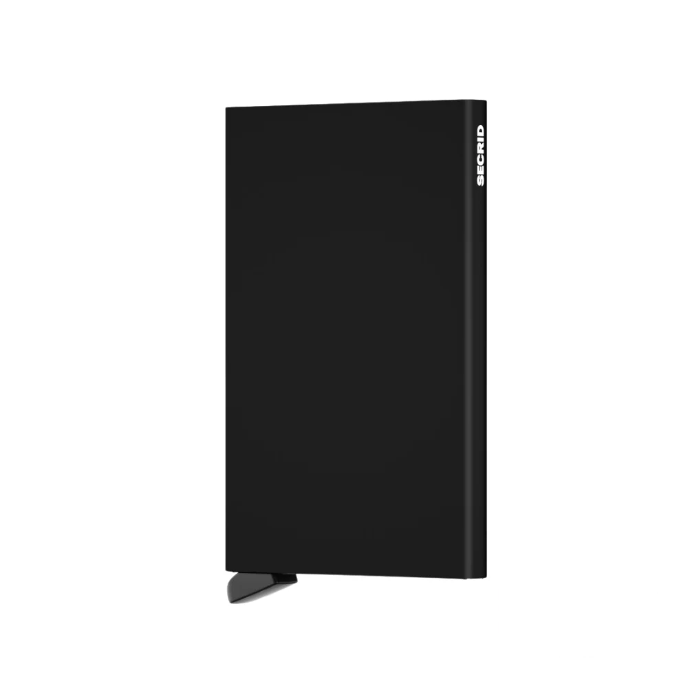 Secrid Aluminium Cardprotector Wallet in sleek black, a minimalist and secure solution for carrying up to six cards.